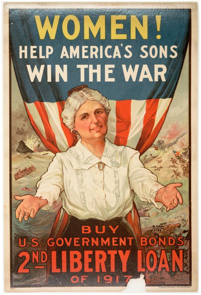 Women! Help America's Sons Win the War. Buy U.S. Government Bonds. 2nd Liberty Loan of 1917
