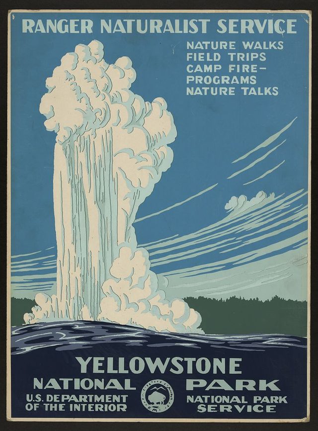 "Yellowstone National Park: Ranger Naturalist Service" (National Park Service, about 1938)