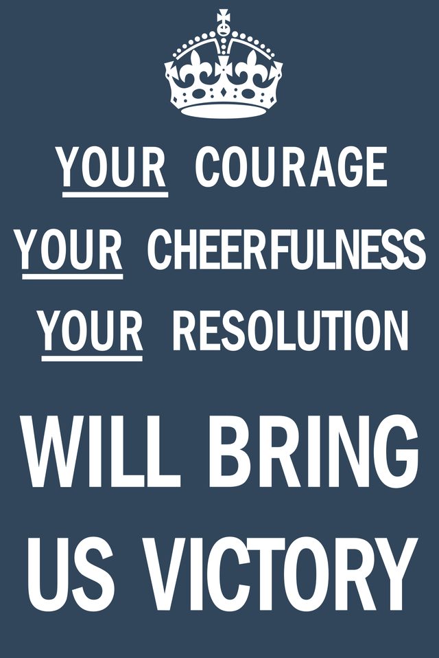 Your Courage, Your Cheerfulness, Your Resolution Will Bring Us Victory