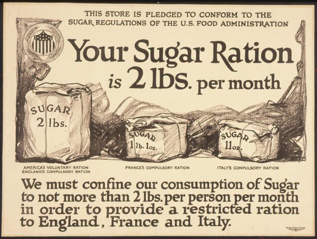 Your Sugar Ration Is 2 lbs. per Month