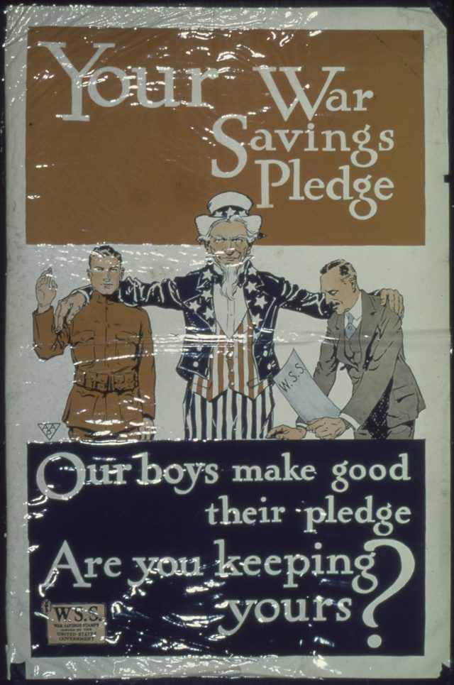 Your War Savings Pledge: Our Boys Make Good Their Pledge, Are You Keeping Yours?
