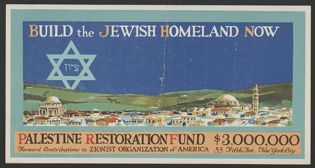 Build the Jewish Homeland Now: Palestine Restoration Fund $3,000,000