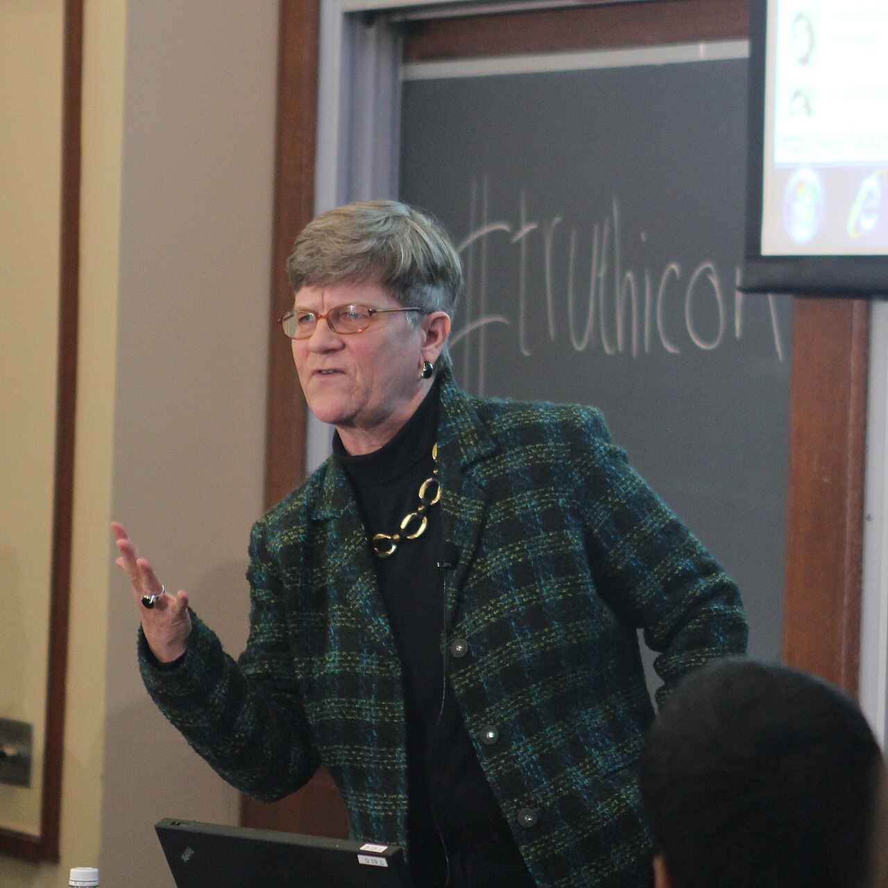 Kathleen Hall Jamieson speaking at Harvard's Berkman Center, 2012