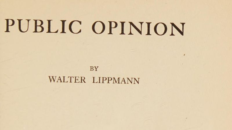 Title page of Public Opinion by Walter Lippmann, Harcourt, Brace and Company