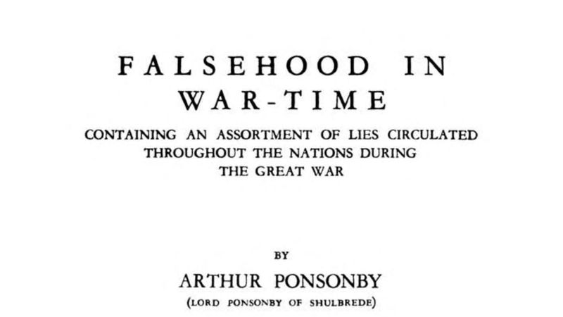 Title page of Falsehood in War-Time by Arthur Ponsonby, George Allen & Unwin