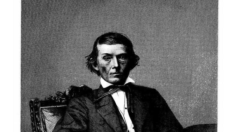 Engraved portrait of Alexander H. Stephens, frontispiece of the 1866 book that reprints the speech