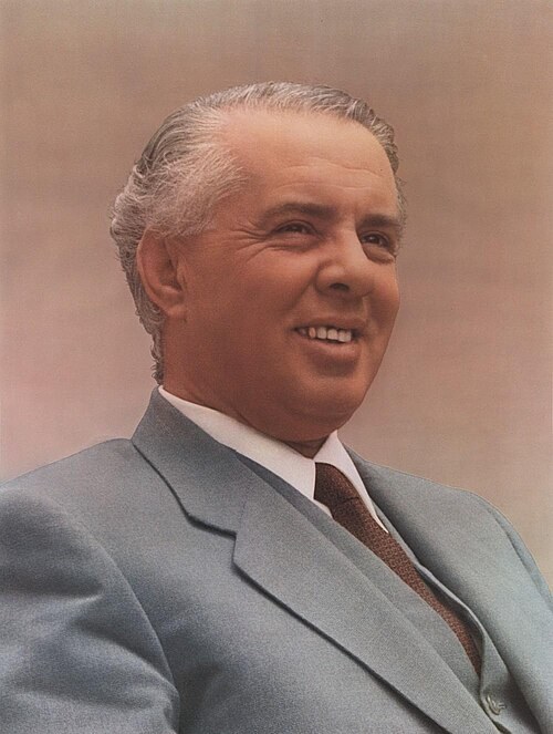 Official portrait of Enver Hoxha, 1968