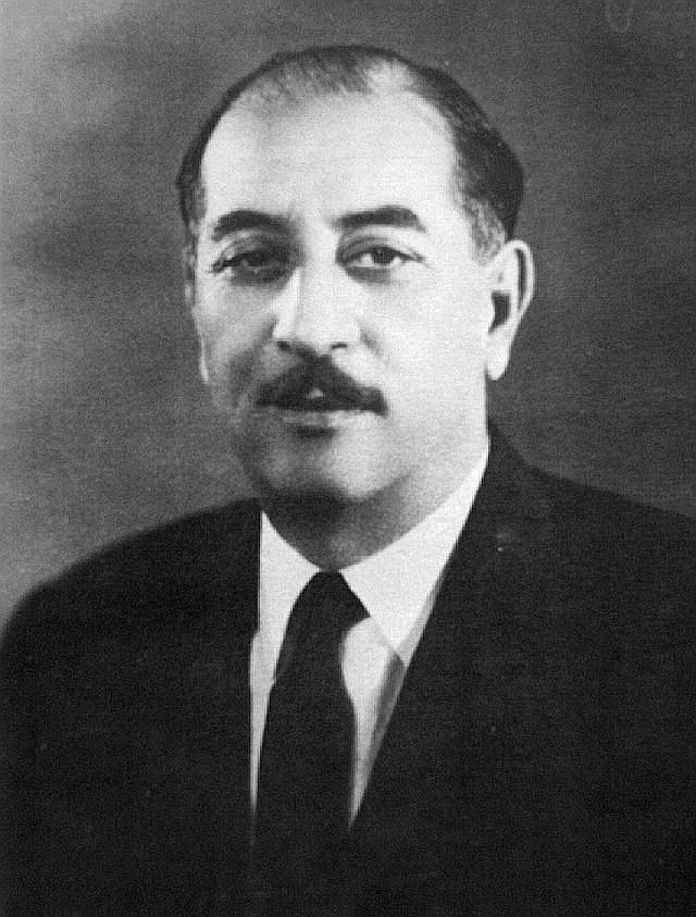 Ahmed Hassan al-Bakr in a formal portrait, before January 1974