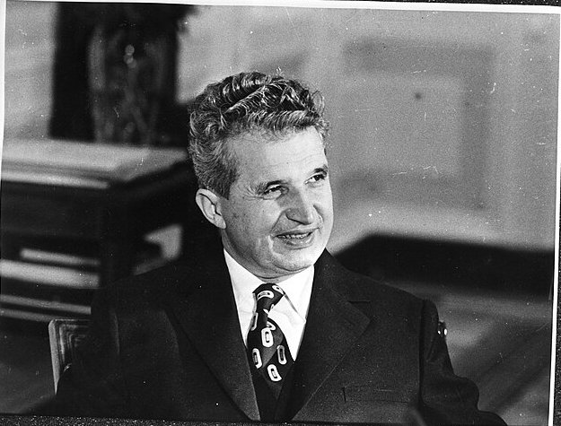 Nicolae Ceaușescu smiling, in a press photograph of January 1978