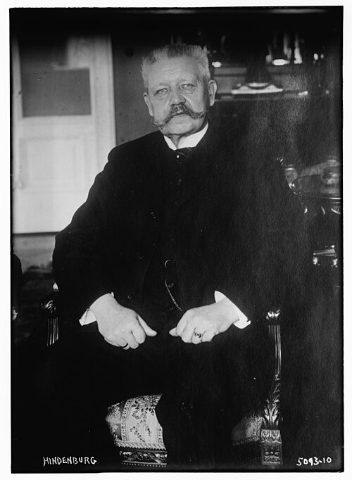 Paul von Hindenburg seated in civilian dress, 1915