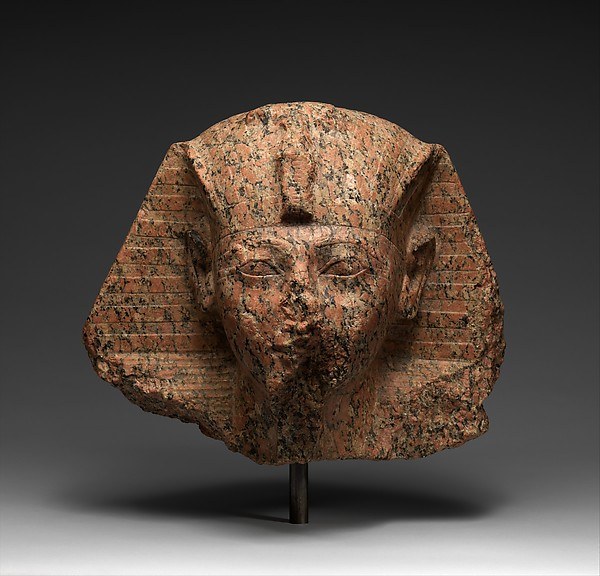 Head of Hatshepsut, granite, Met 35.3.297 (a statue or sculpted head, not a portrait from life)
