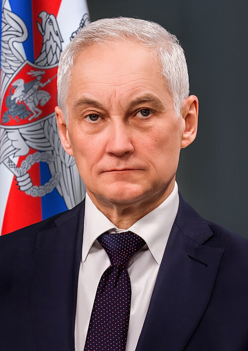 Andrei Belousov, official portrait, May 2024