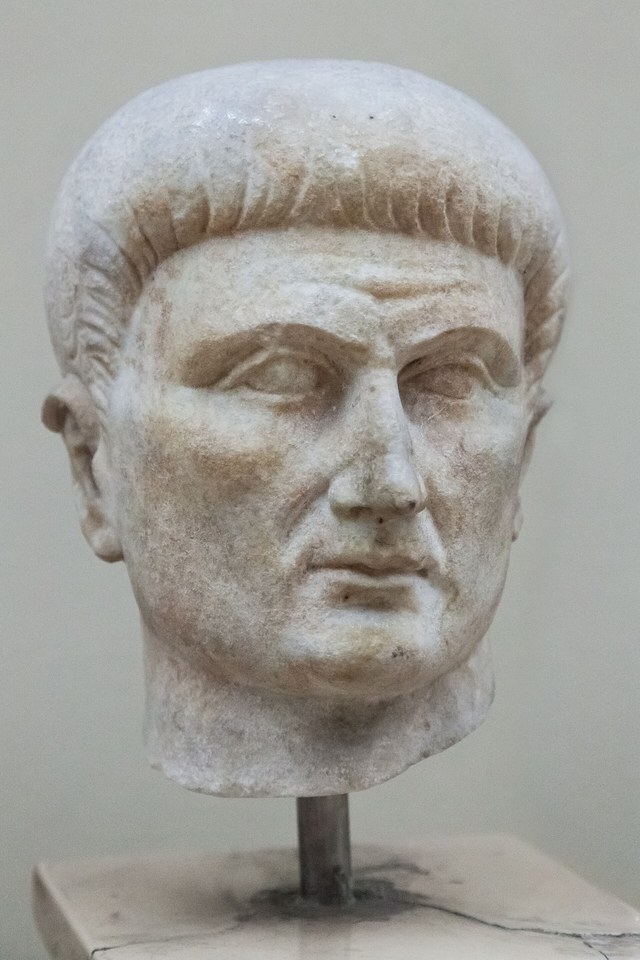 Marble head of Tiberius in the Istanbul Archaeological Museum