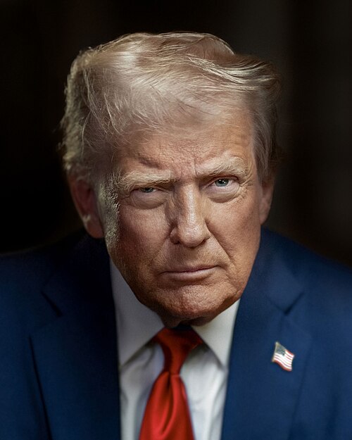 Donald Trump, official presidential portrait, 2025