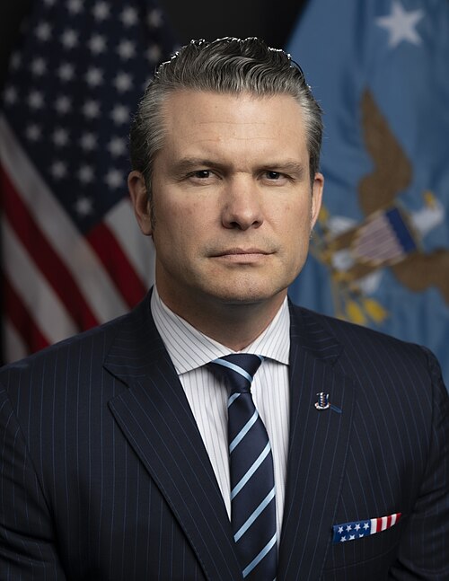 Pete Hegseth, official portrait, January 2025
