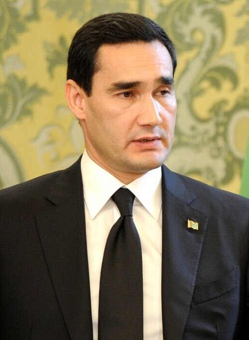 Serdar Berdimuhamedov in the Kremlin during an official visit to Russia, 10 June 2022
