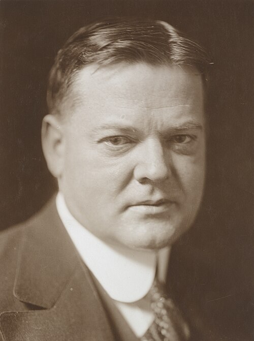 Herbert Hoover, head of the U.S. Food Administration, 1917 to 1918