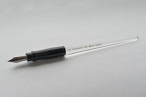Fountain pen used to sign the 1962 Drug Amendments